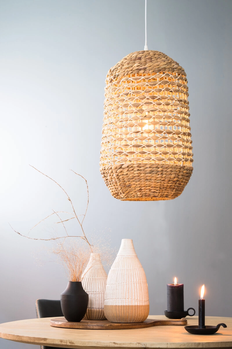 Gevlochten hanglamp Tripoli Ø 37,5cm