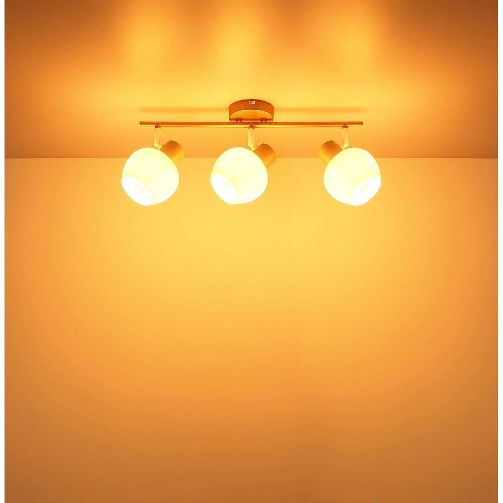 Plafondlamp Eileen 3-lichts koffie bruin Globo 9007371592562