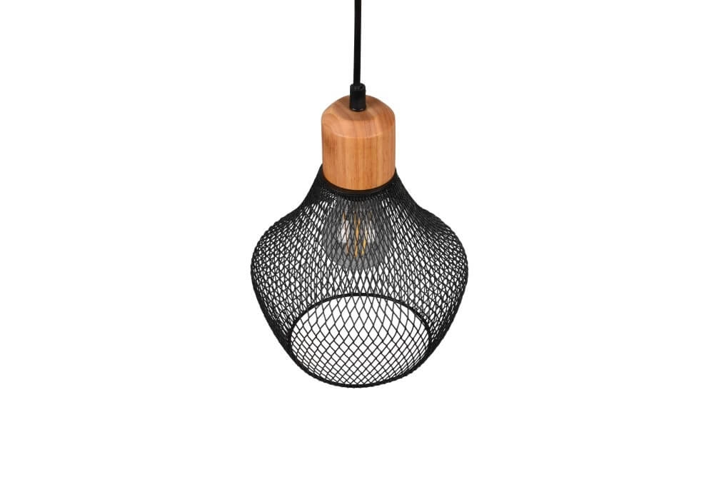 Zwarte draadlamp Valeria Ø 18cm Trio 4017807541182