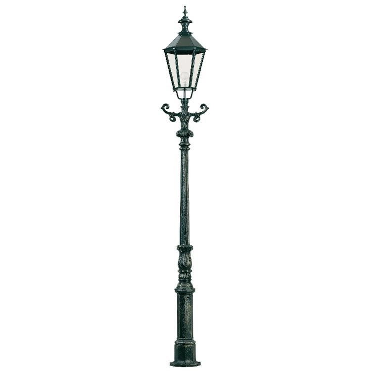 Nostalgische tuinlamp Schiedam van gietijzer - zwart