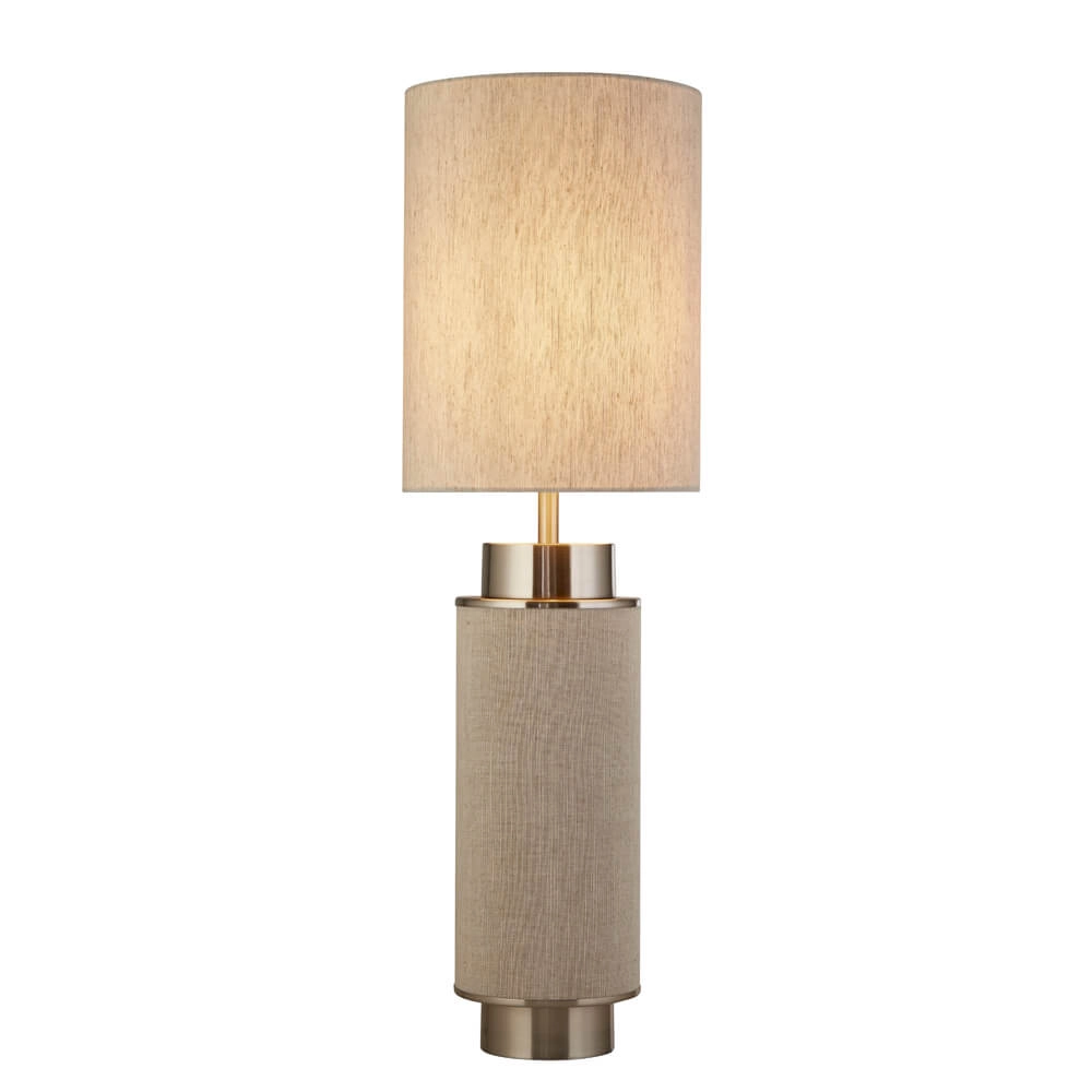 Tafellamp Flask 72cm nikkel met vintage zand