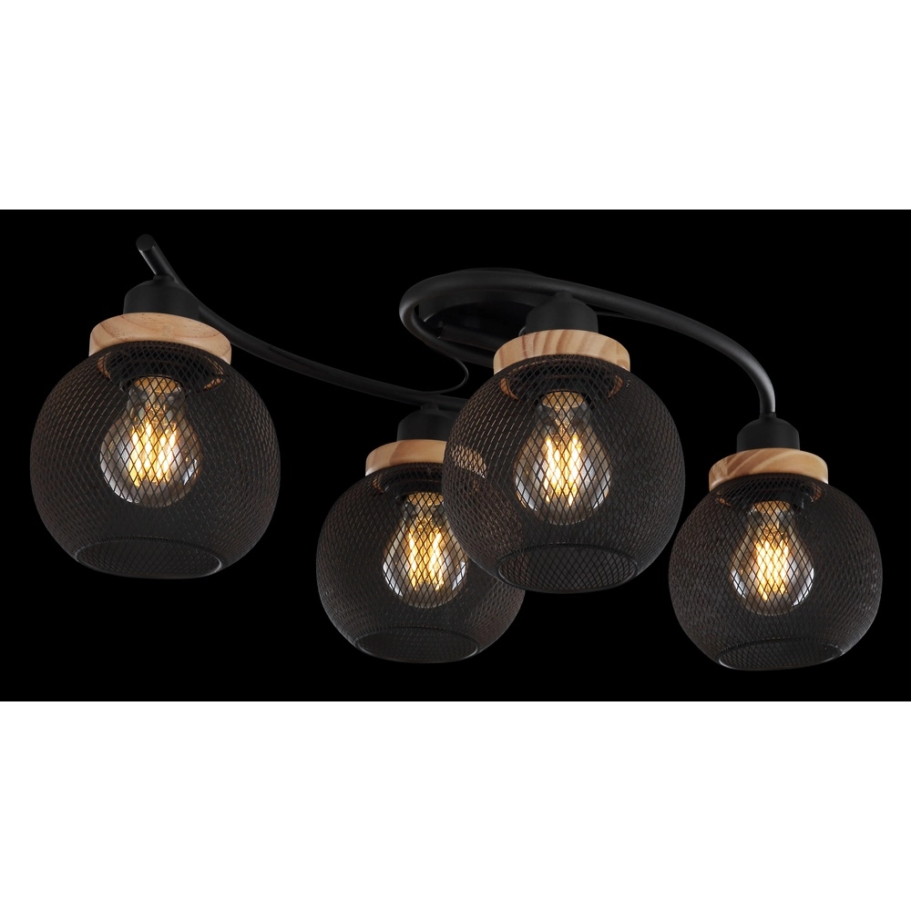 Plafondlamp Pablo zwart gaas Globo 9007371429547