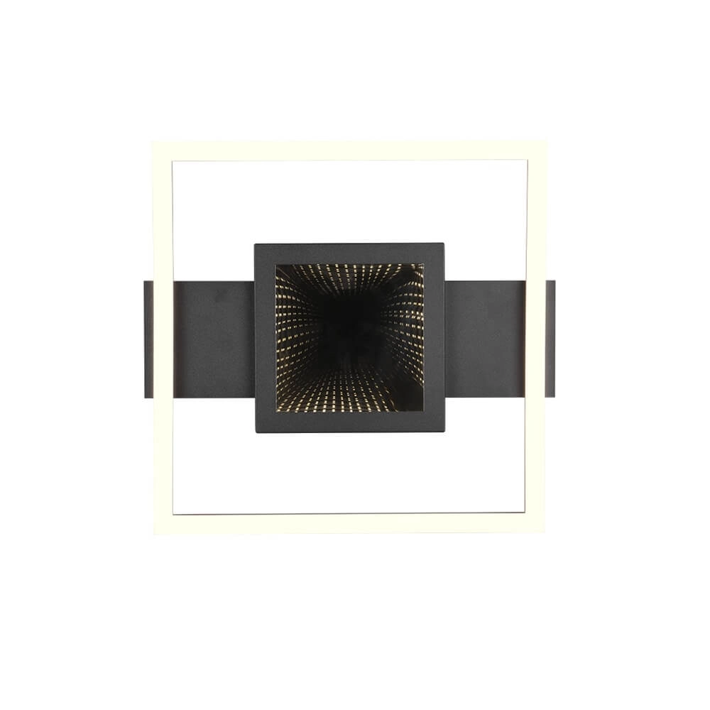Design plafondlamp Wheeler zwart vierkant Trio 4017807640588