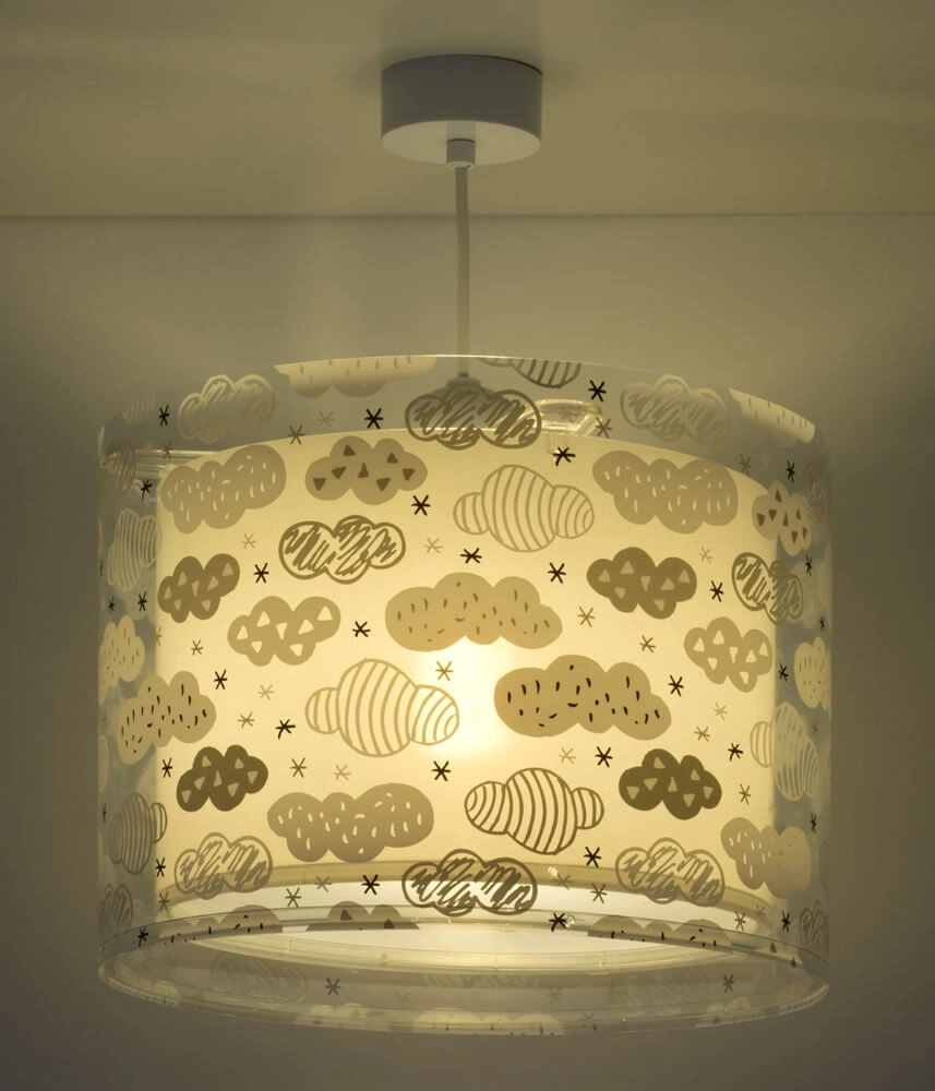 Kinderkamer hanglamp Clouds soft grijs met wit Dalber 8420406002620