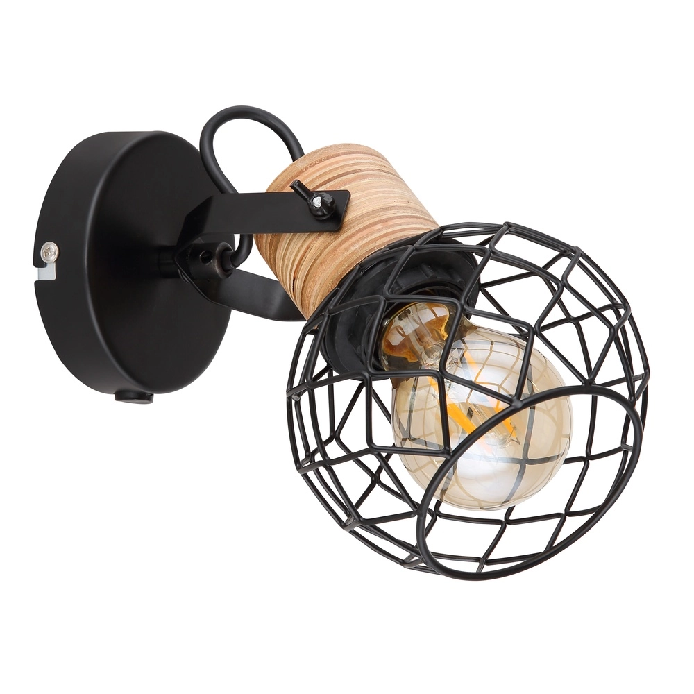 Wandlamp Lacky zwart Globo 9007371429356