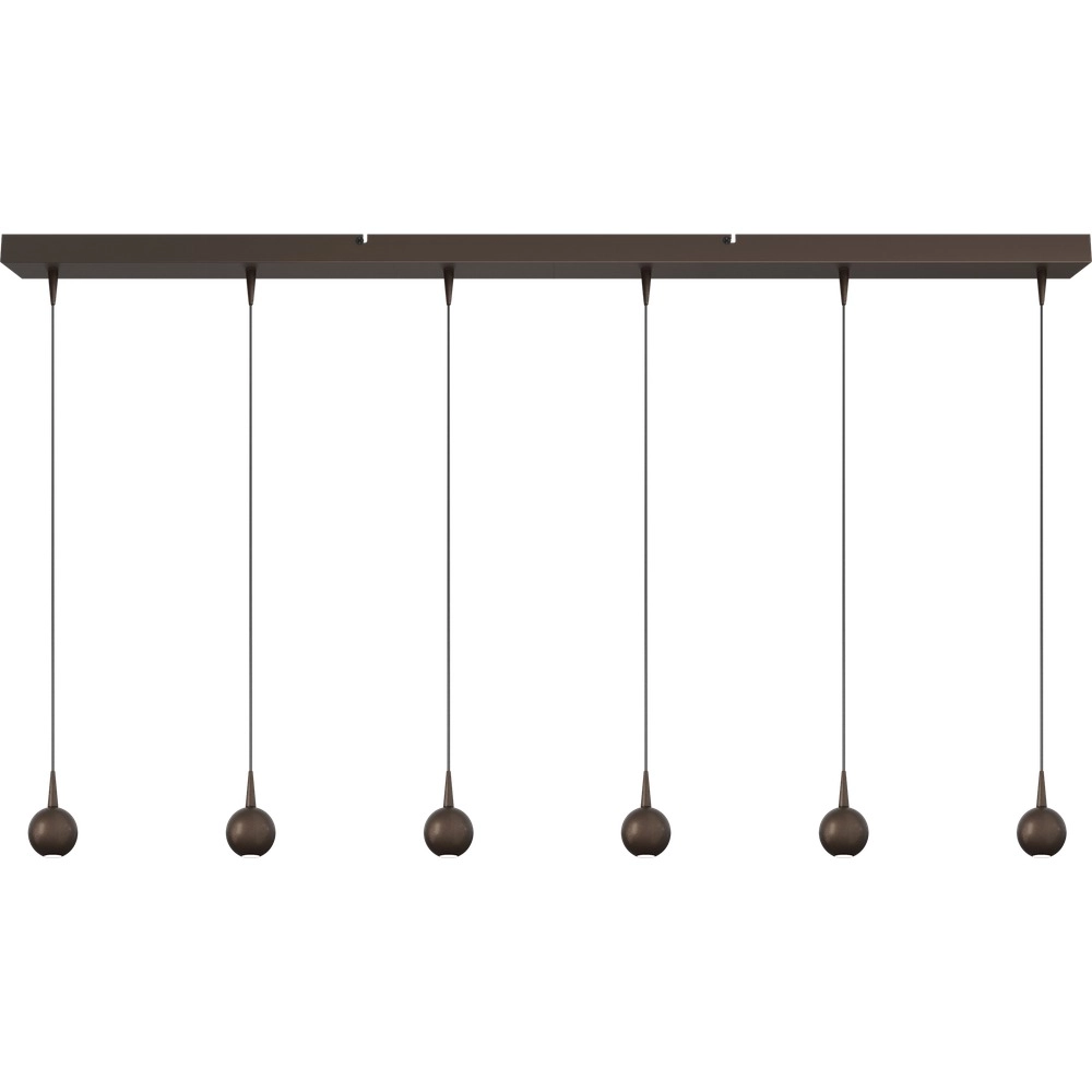 6-lichts hanglamp Talana 130cm cacao bruin Ø 6cm DTW