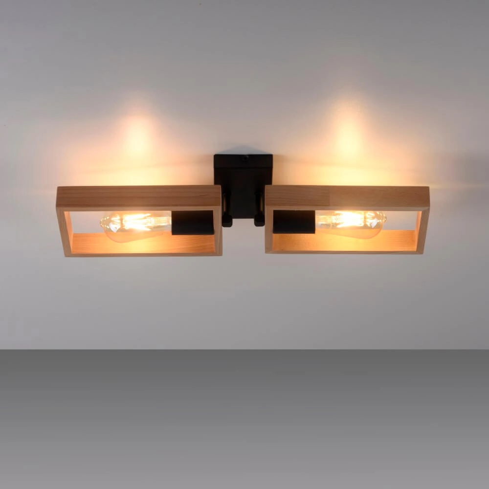 Landelijke plafondlamp Franky 2-lichts Just Light 4043689983116