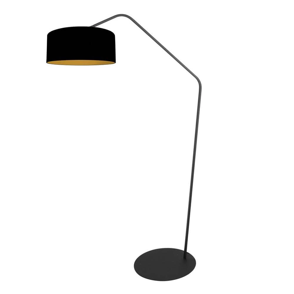Vloerlamp Zig-Zag zwart met gouden binnenkant Ø 50cm Steinhauer 8712746179286