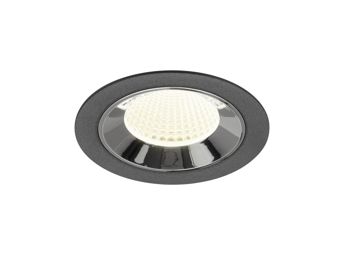 Inbouwspot Numinos M zwart/chroom 4000K - 40gr
