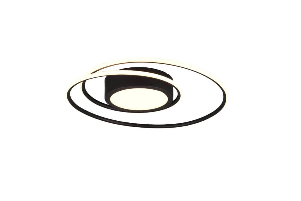 Plafonnière Yava 60cm zwart Trio 4017807503357