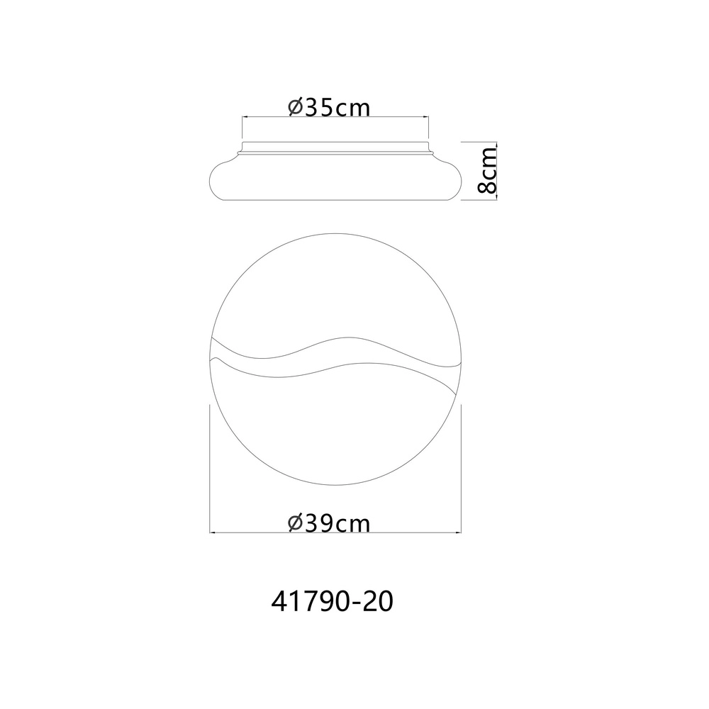 Design plafondlamp Leticia Ø 39cm Globo 9007371549900