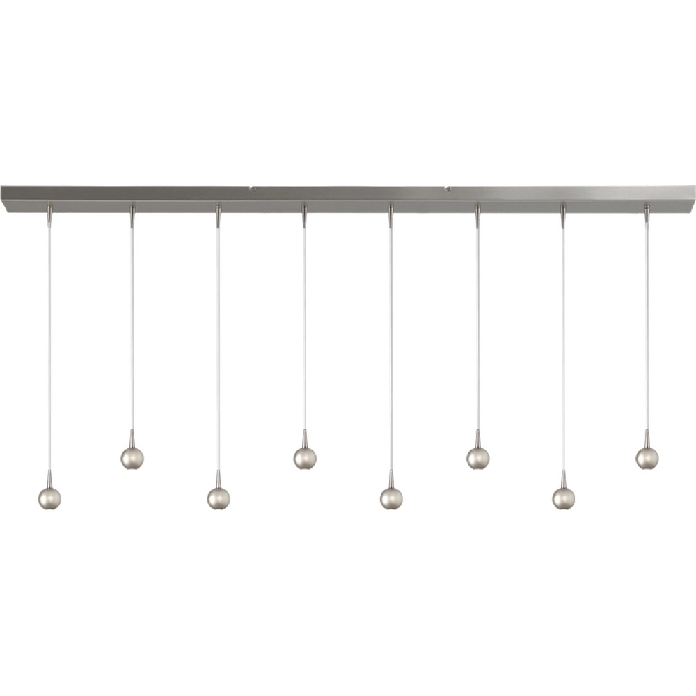 8-lichts hanglamp Talana nikkel Ø 6cm DTW