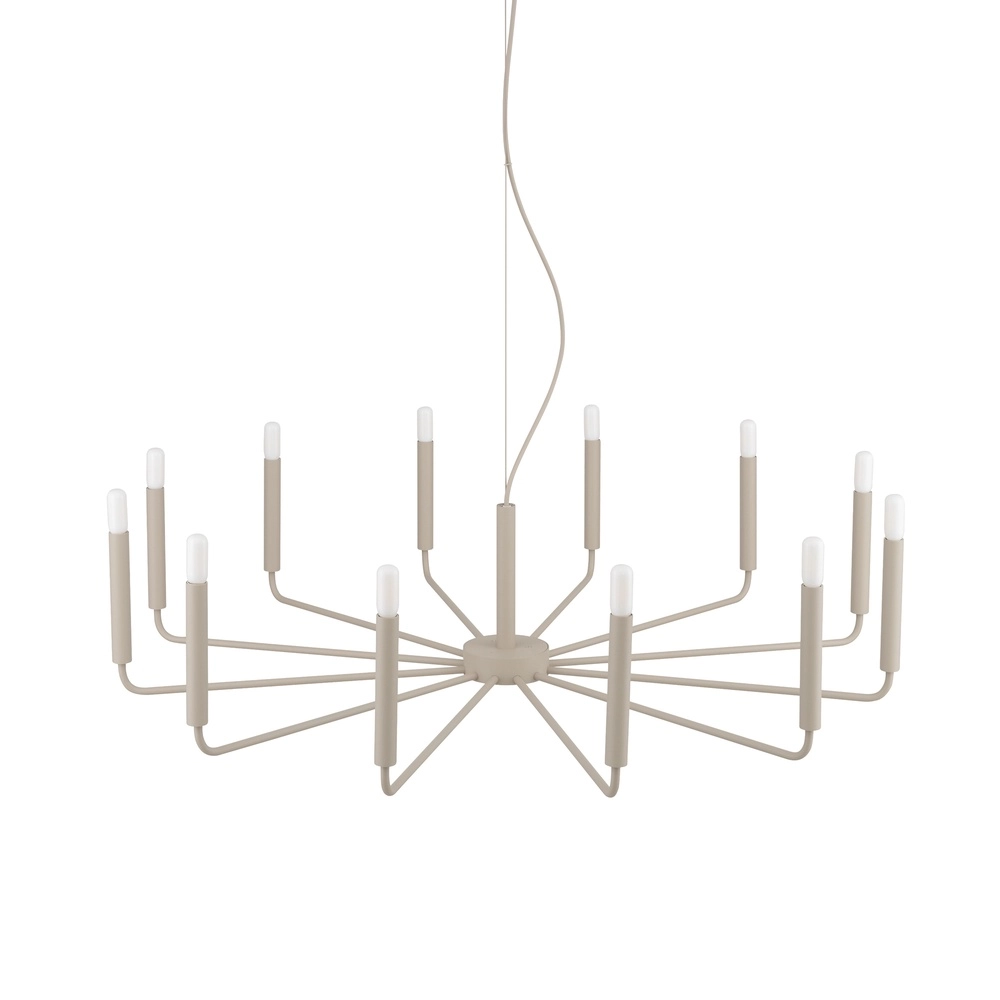 Moderne kroonluchter Orto zand bruin Ø 103cm Lyora 5903139125260