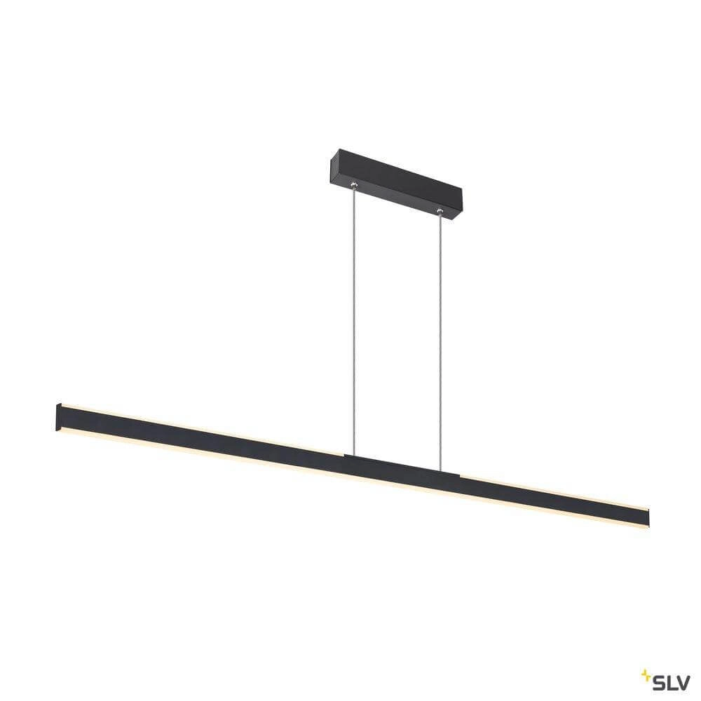 Zwarte hanglamp One Linear 2x15w - 140cm