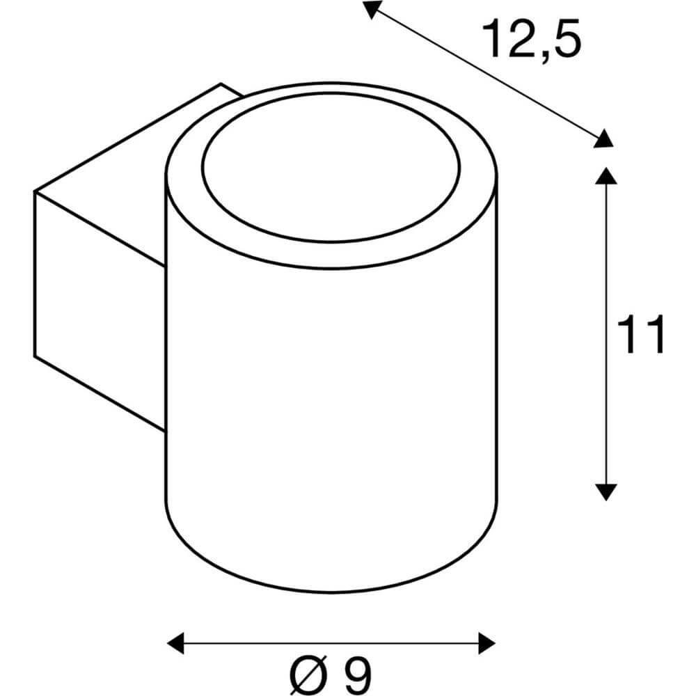 Opbouwspot Oculus koper up & down SLV 4024163297851