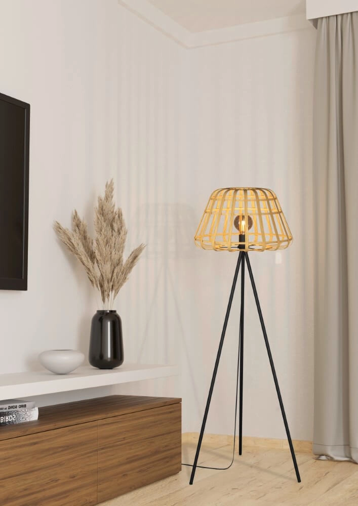 Rotan vloerlamp Montezuelo 149cm Stars of Light 9008606240548