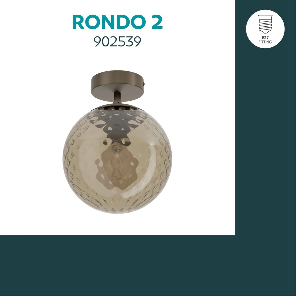 Plafondlamp Rondo 2 donker brons Eglo 9008606390236