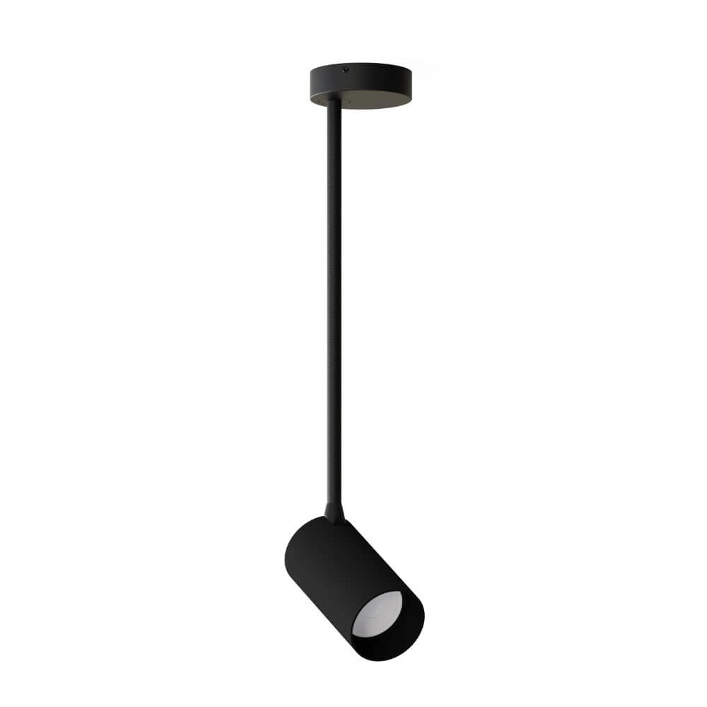 Zwart opbouwspot Mono Long kantelbaar
