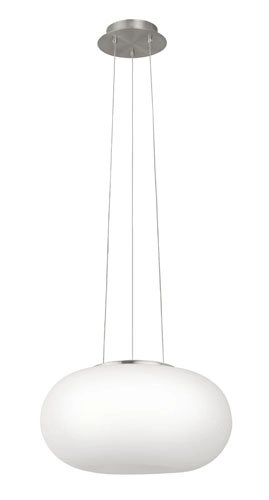 Hanglamp Optica 35cm nikkel met wit Eglo 9002759868147