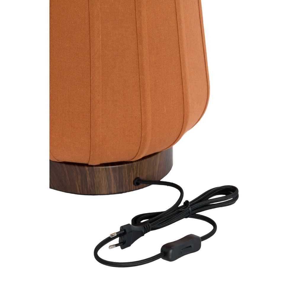 Nachtkastlamp Bibury Ø 20cm - terracotta linnen Light & Living 8717807794224