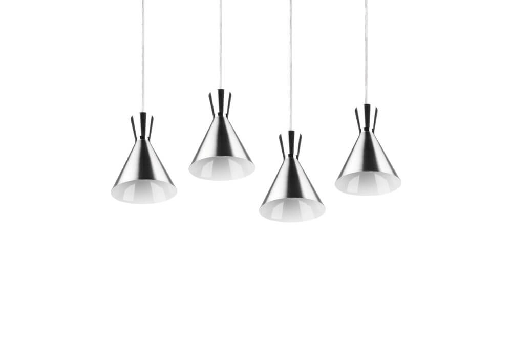 Hanglamp Enzo Beam 4-lichts RVS Trio 4017807503807
