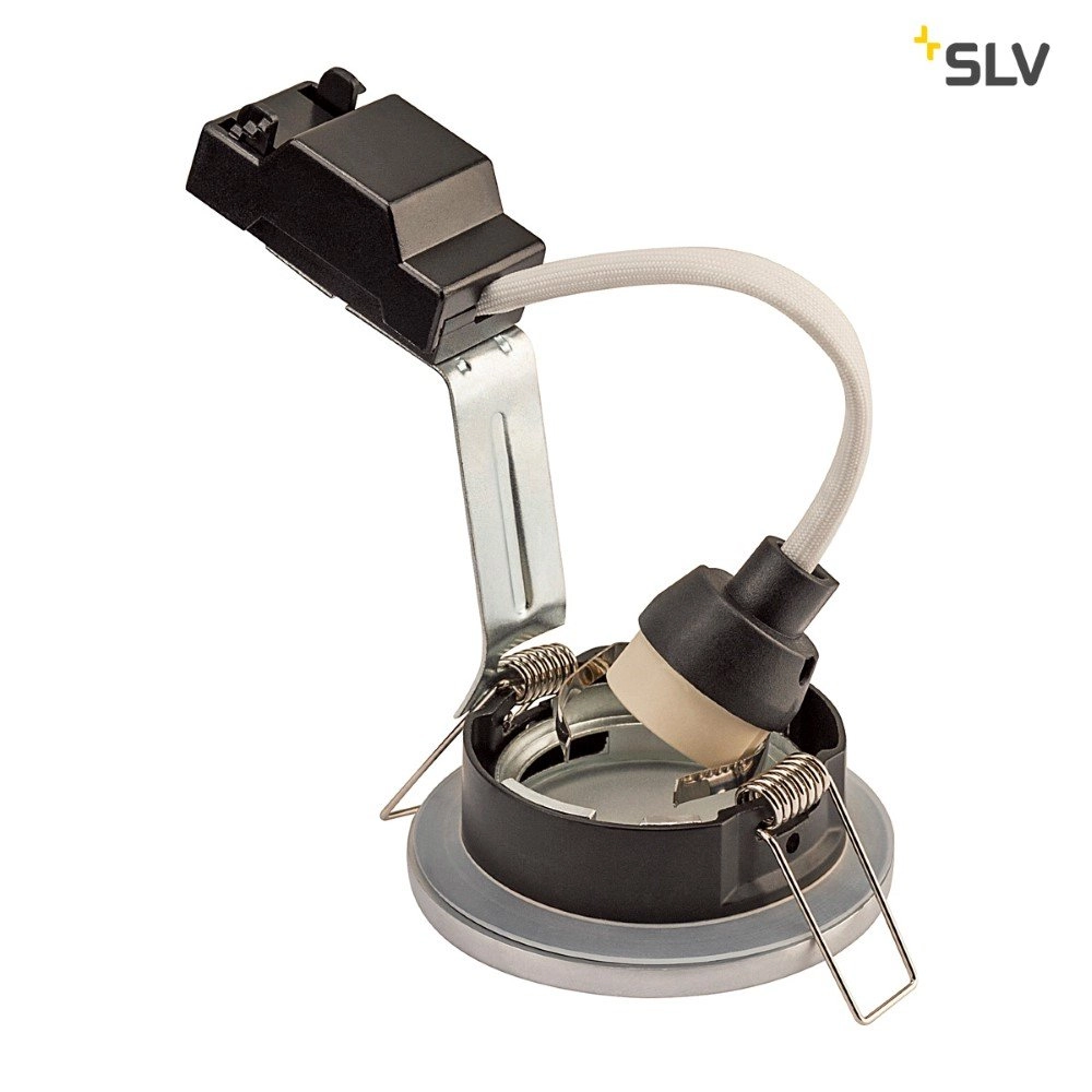 Veranda led inbouwspot Dolix Out GU10 Round voor buiten titaan SLV 4024163194853