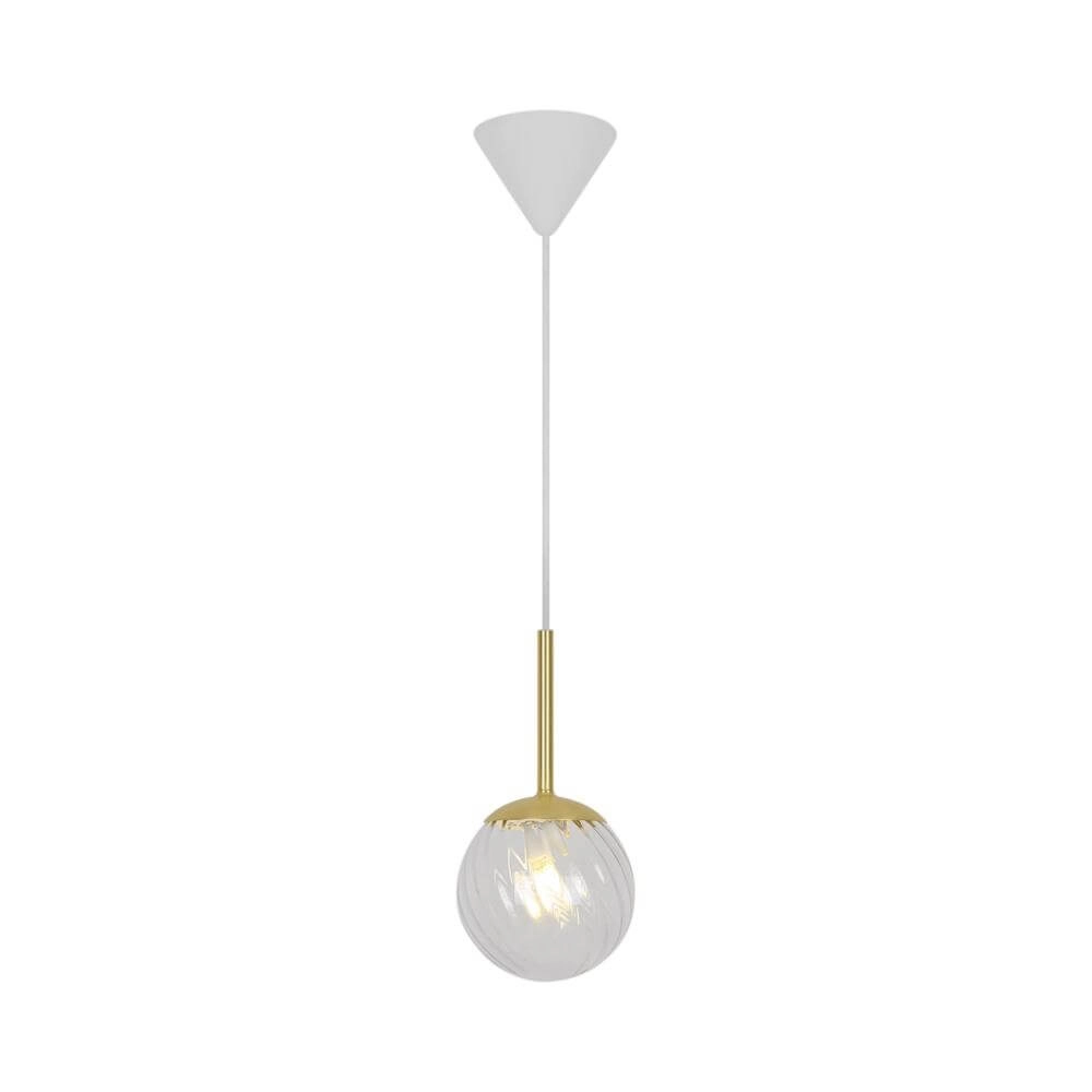 Glazen hanglamp Chisell messing Ø 15cm Nordlux 5704924015649