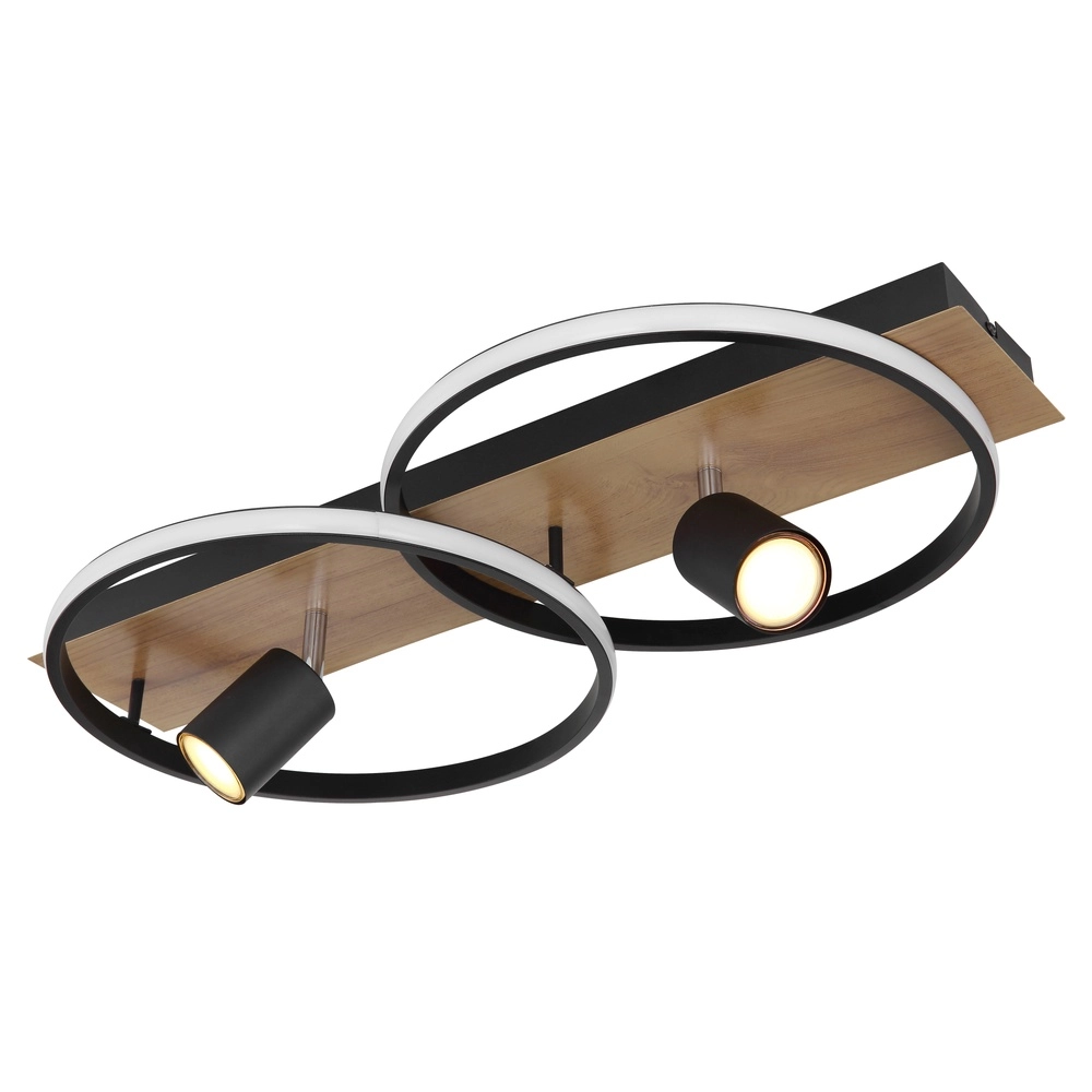 Plafondlamp Danny zwart Globo 9007371437696