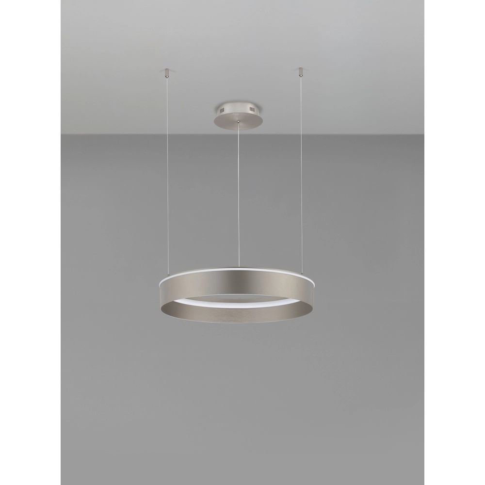 Moderne hanglamp Olivia nikkel Ø 60cm Lyora 5212017494214