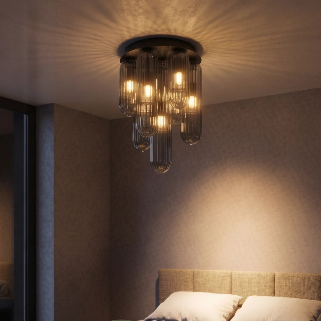 Design plafondlamp Gustave zwart 7-lichts