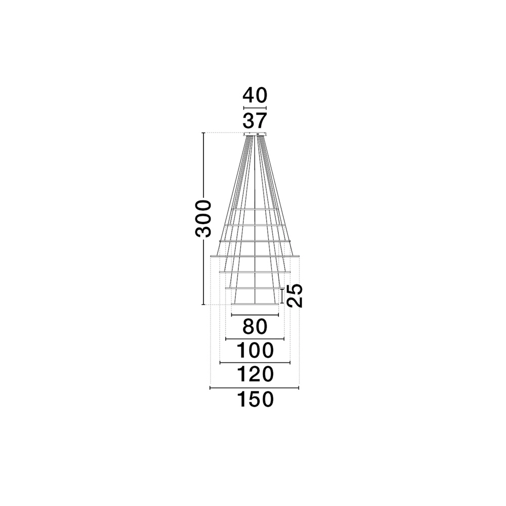 Design hanglamp Maelo zwart Ø 150cm Lyora 5212017479747