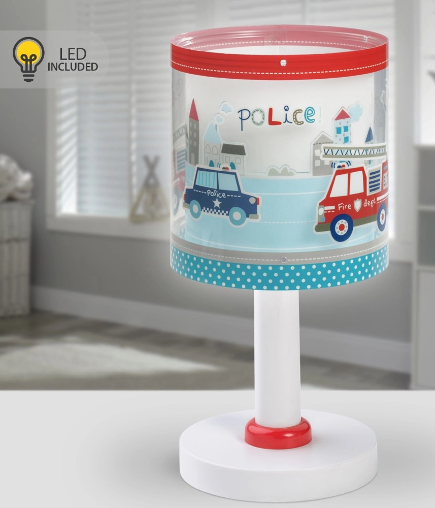 Kinderkamer tafellamp Police blauw Dalber 8420406002262
