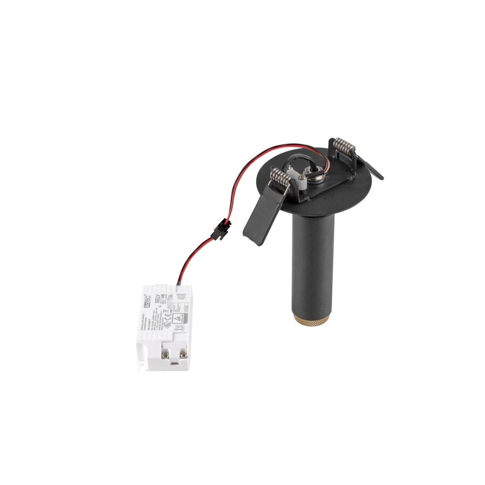 Inbouwspot Grip! S zwart met goud 3000K SLV 4024163304818