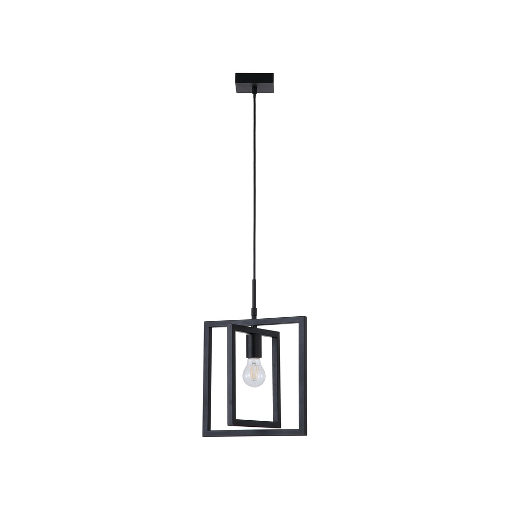 Zwarte hanglamp Plaza enkel Searchlight 5053423305912