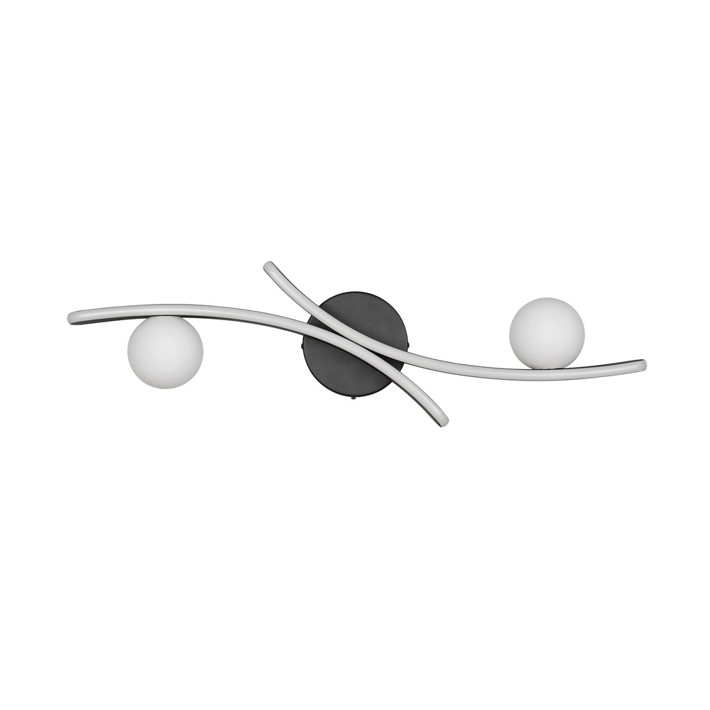 Design plafondlamp Napoli zwart Trio 4017807683455