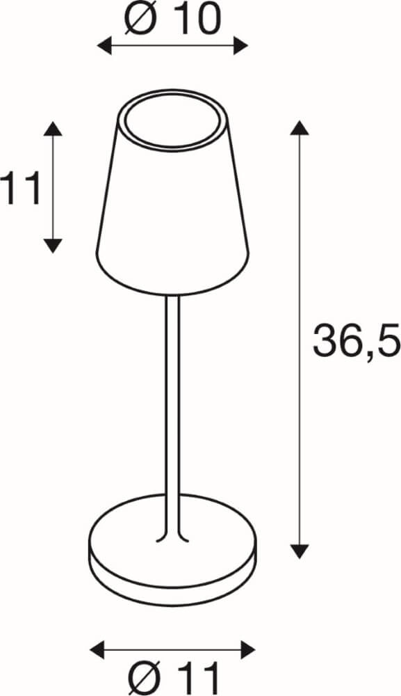 Buiten tafellamp Vinolina Two zwart - oplaadbaar SLV 4024163288323