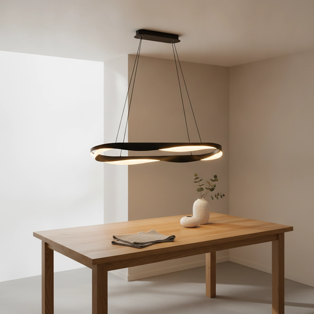 Hanglamp Radon Ø 100cm zwart met goud
