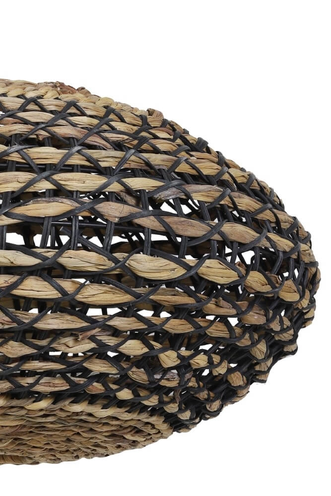 Gevlochten hanglamp Tripoli met zwart Ø 60cm Light & Living 8717807301651