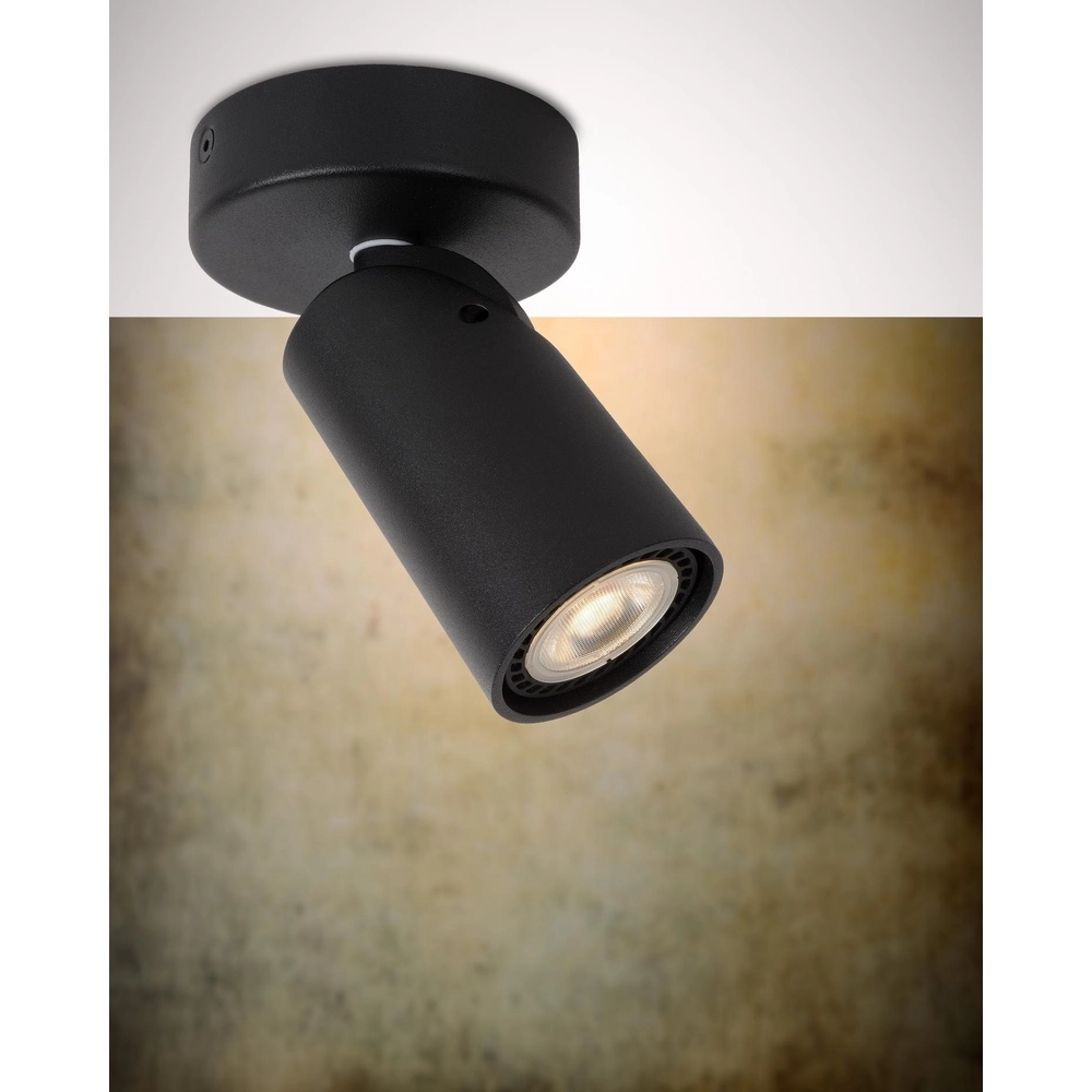 Plafondspot Xyrus zwart Lucide 5411212234179