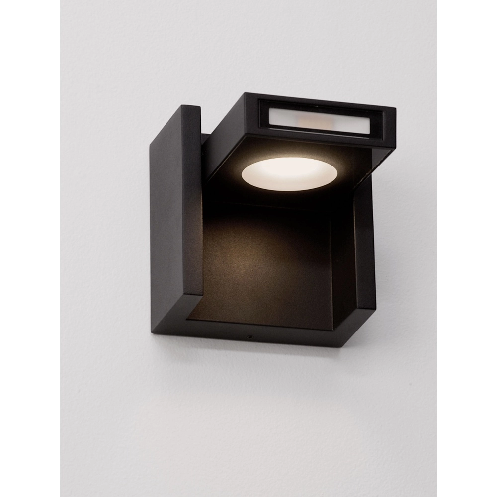 Wandlamp Kioo zwart met hout Lyora 5212017478795