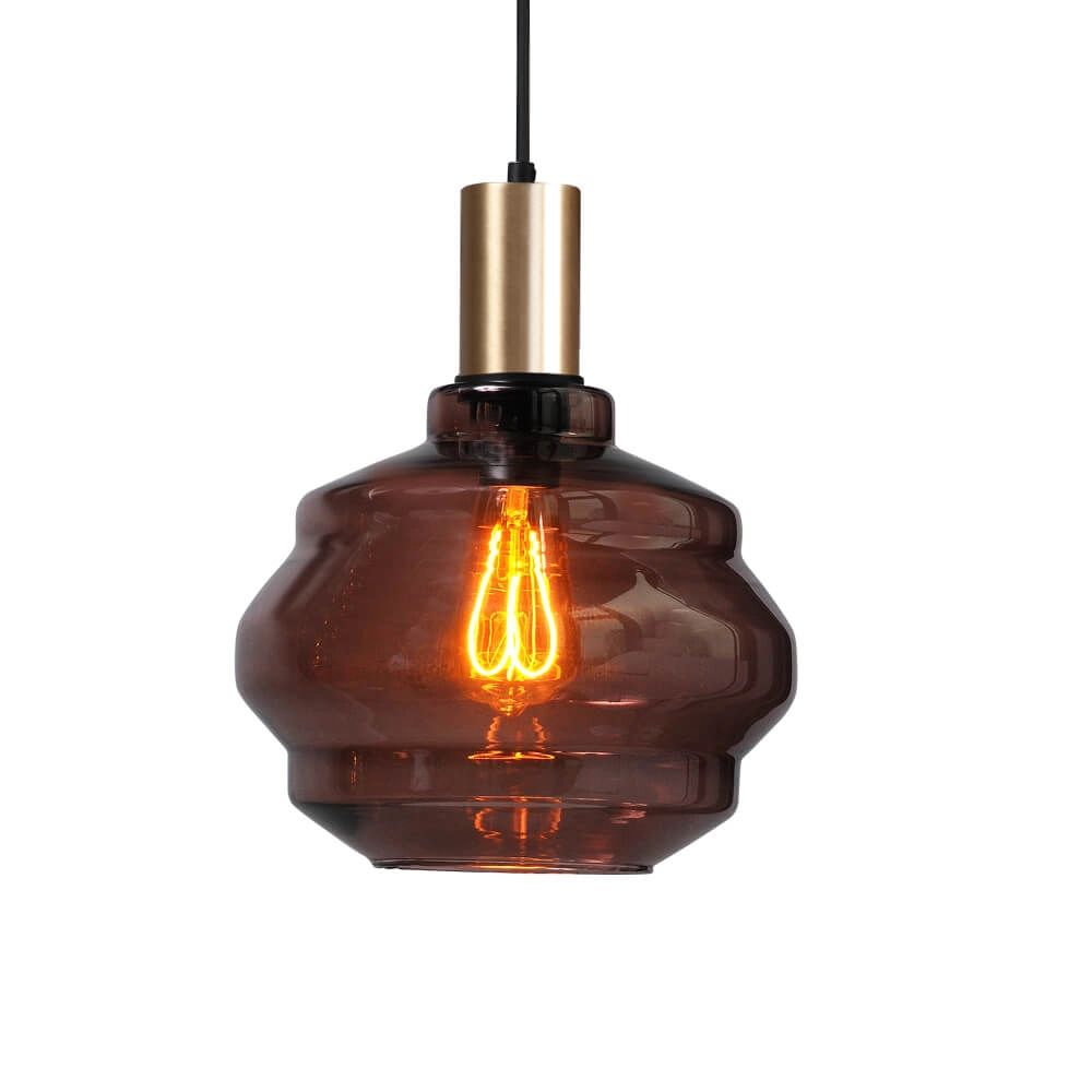 3-lichts hanglamp - goud - Porto met verschillende glazen Masterlight 8718121270067