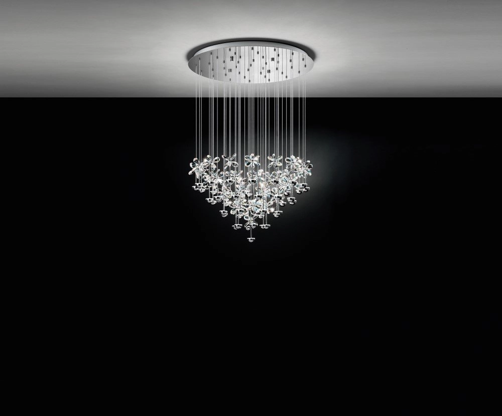 Design hanglamp Pianopoli 43-lichts 78cm grijs Stars of Light 9002759936617