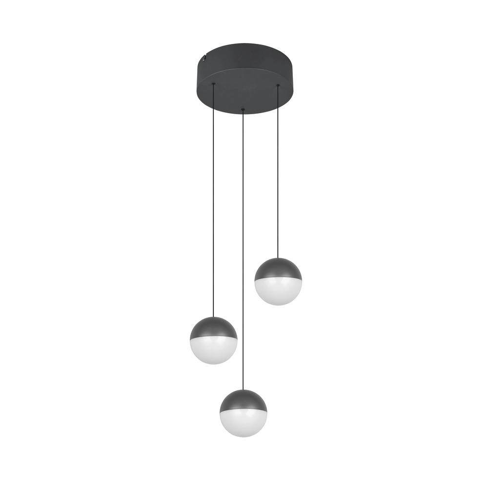 3-lichts hanglamp Senta rond antraciet Trio 4017807697834