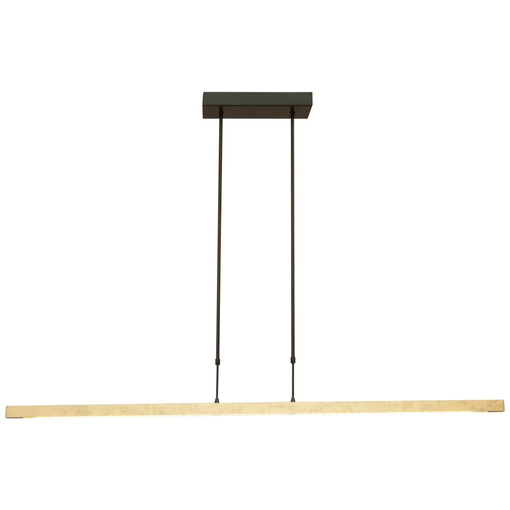 Zwarte hanglamp Real 3 met goud 130cm