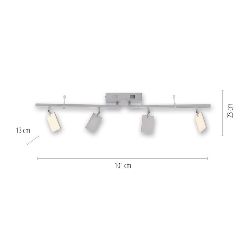 Plafondlamp Pure Mira 4-lichts aluminium Paul Neuhaus 4012248358870