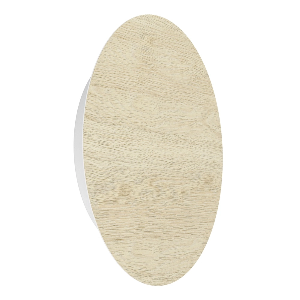 Houtlook led wandlamp Alamilo Ø 22cm