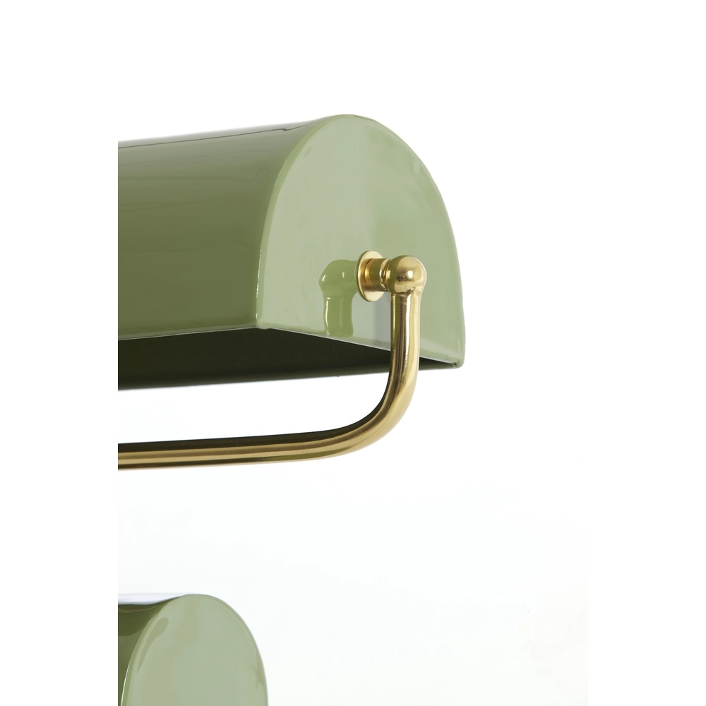 Lichtgroene bureaulamp Cardona met goud - 1x E27 Light & Living 8717807816261