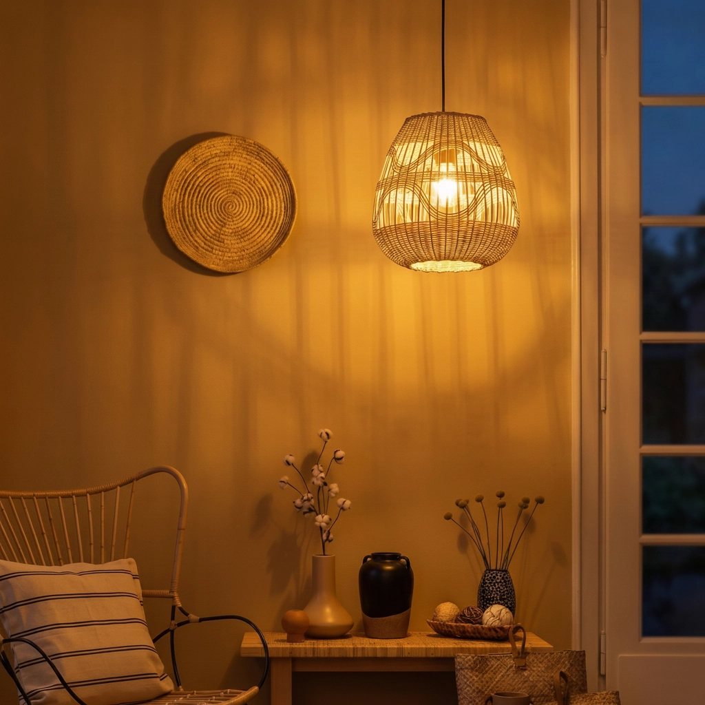 Rotan hanglamp Marlo Ø 27cm