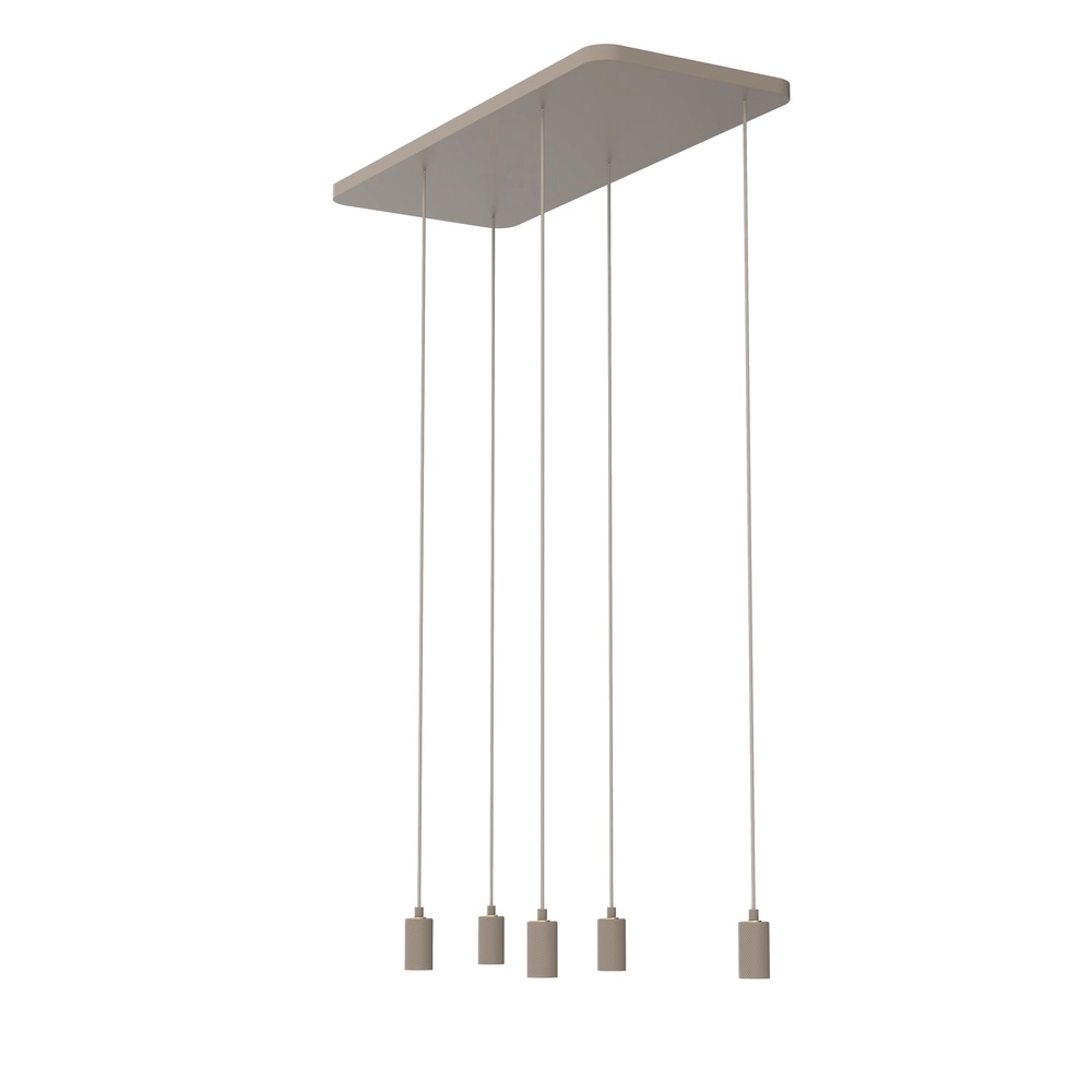 Zand bruine hanglamp Madox 5-lichts