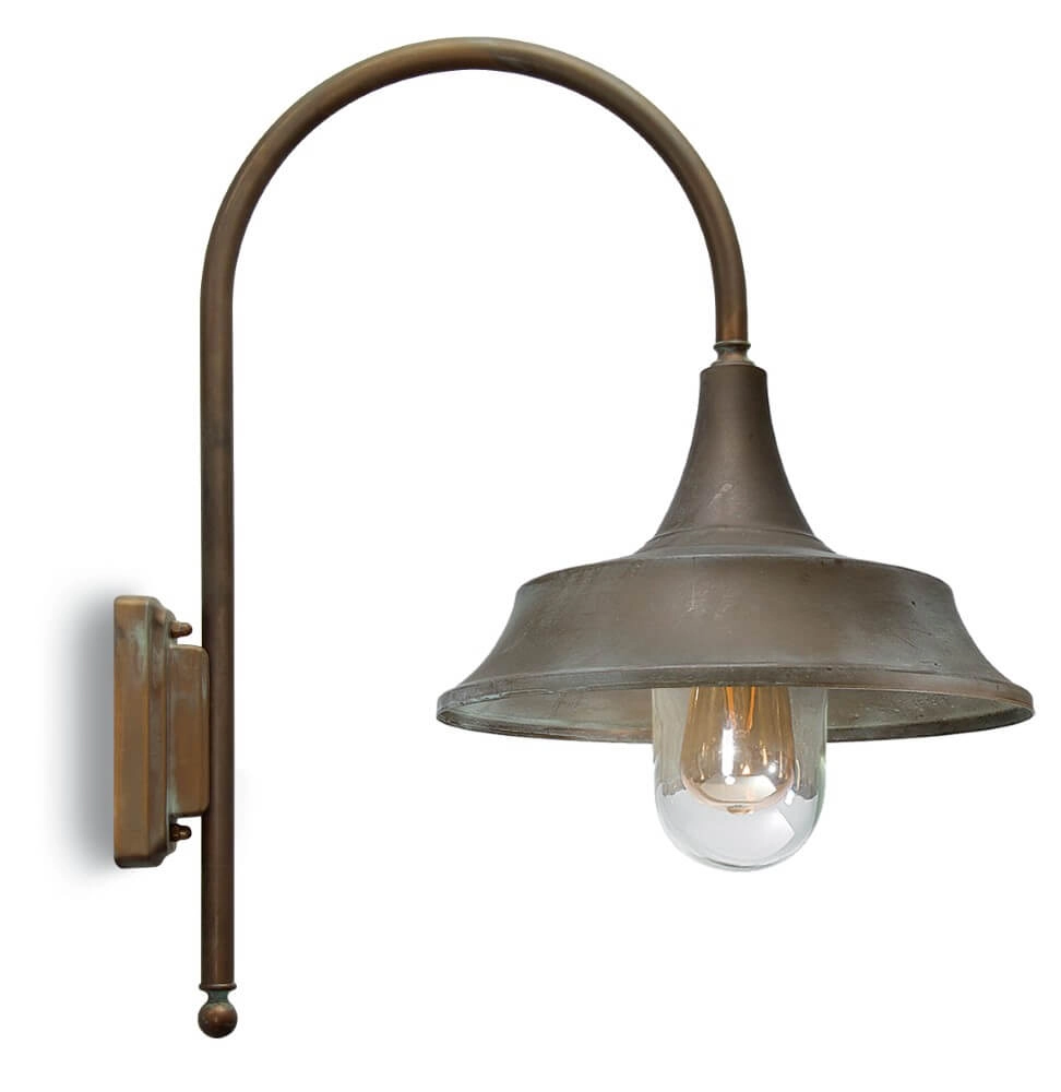 Landelijke wandlamp Atelier S - verouderd messing